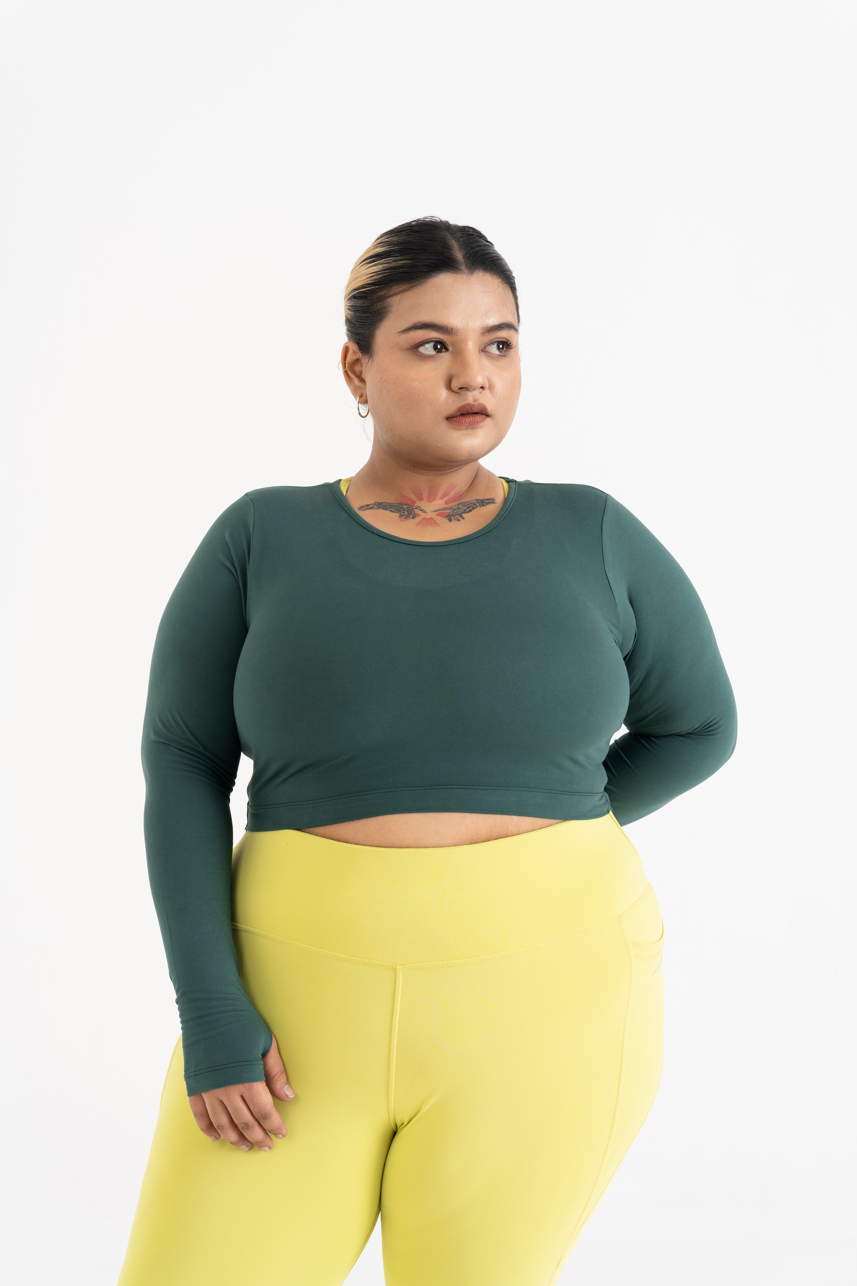 ButterSoft Crop Top: Green - Main Image