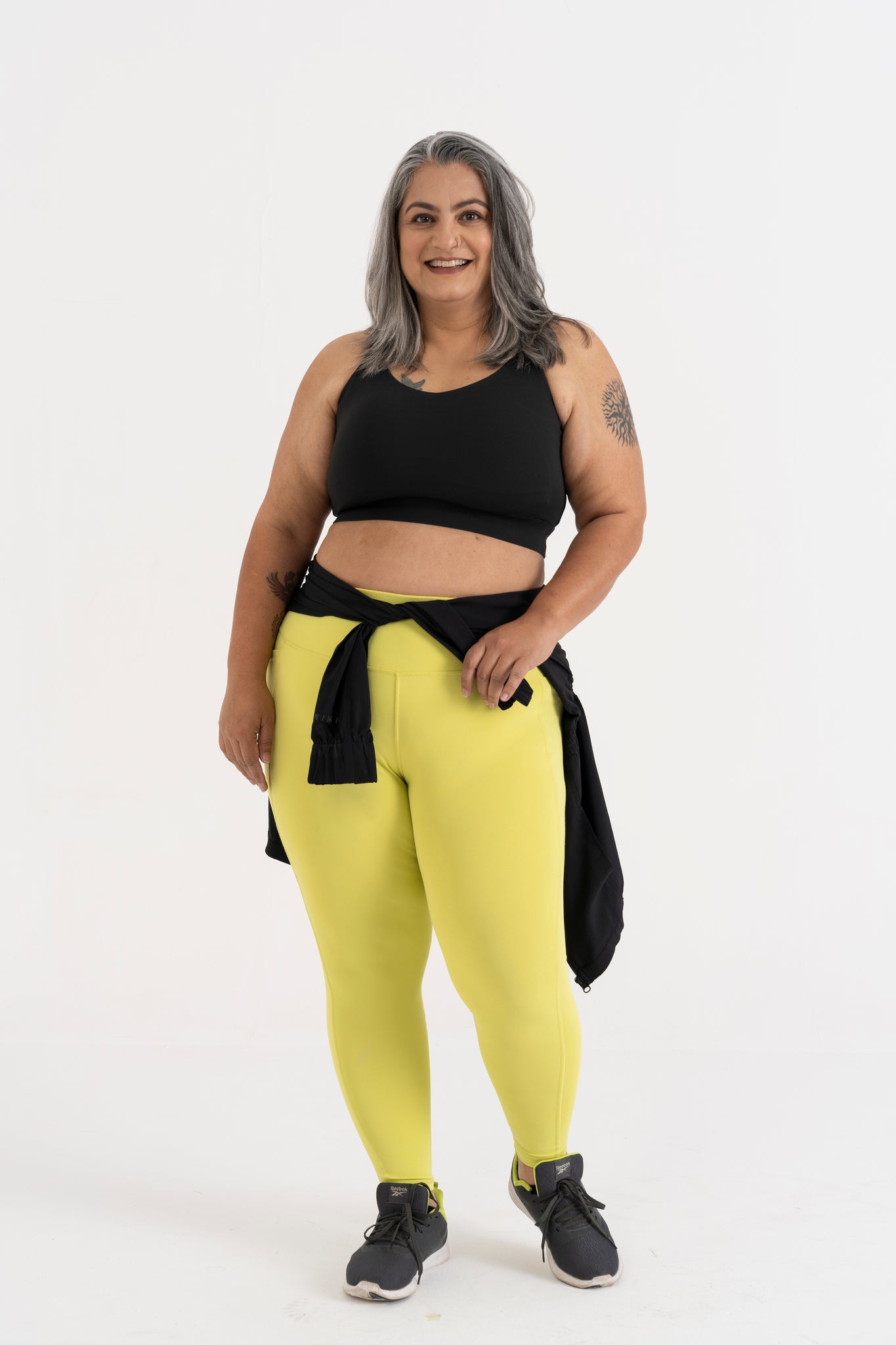 Buy WoMenLi Plus Size Women Cotton Lycra Yellow and Black Churidar Pack of  2 Leggings (Small) at Amazon.in